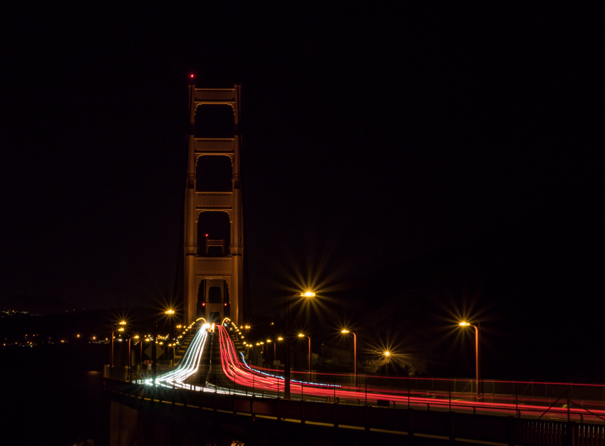 Golden Gate Bridge long exposure, olympus live composite, Megan Crandlemire Photography