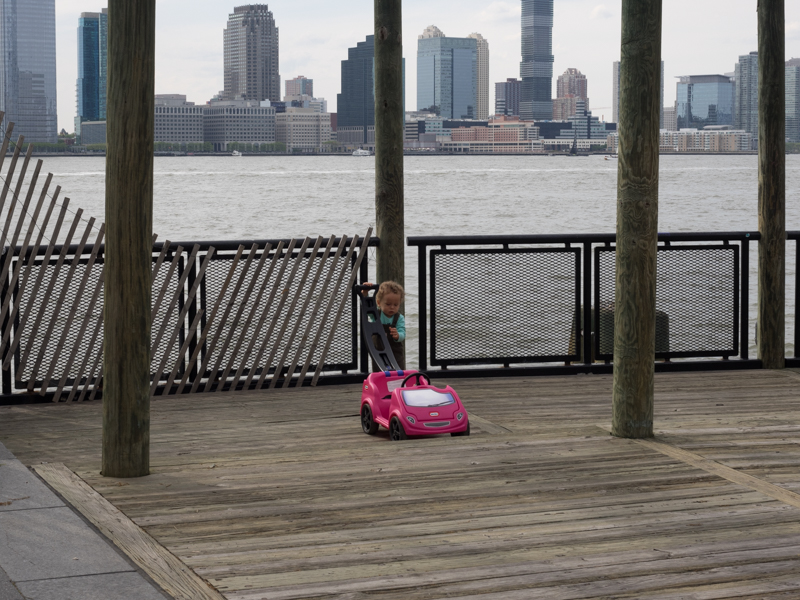 Hudson River New York child playing