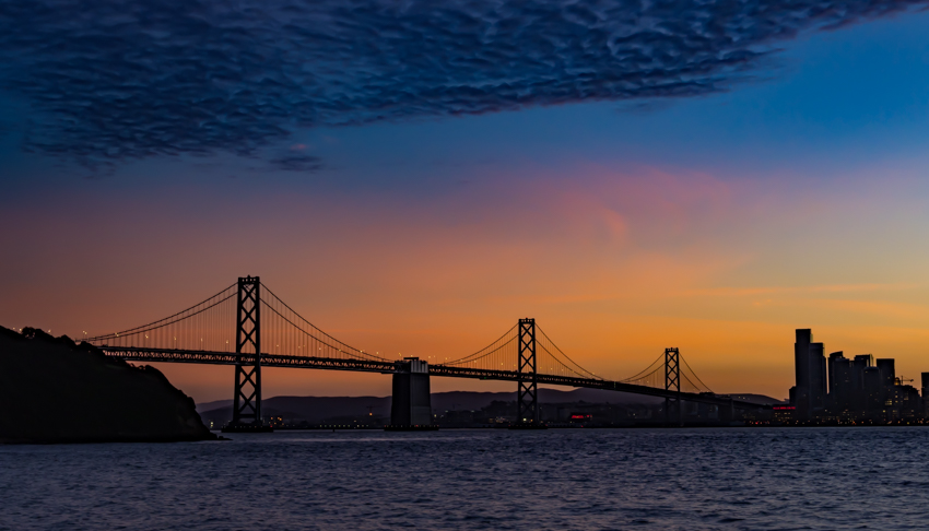 Megan Crandlemire Photography, Bay Bridge at sunset