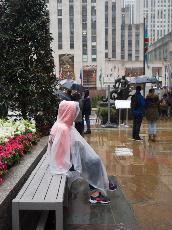 Rockefeller Center in the rain