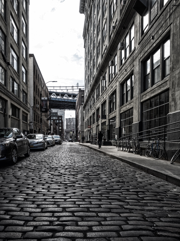 Dumbo Brooklyn cobblestone road